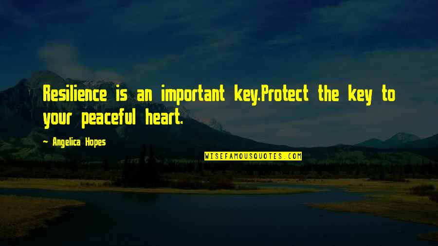 Acceptance Buddhism Quotes By Angelica Hopes: Resilience is an important key.Protect the key to