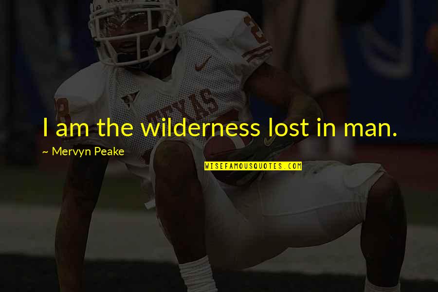 Acceptance Proverbs Quotes By Mervyn Peake: I am the wilderness lost in man.