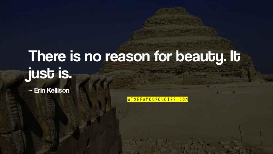 Accepting Death Of A Loved One Quotes By Erin Kellison: There is no reason for beauty. It just