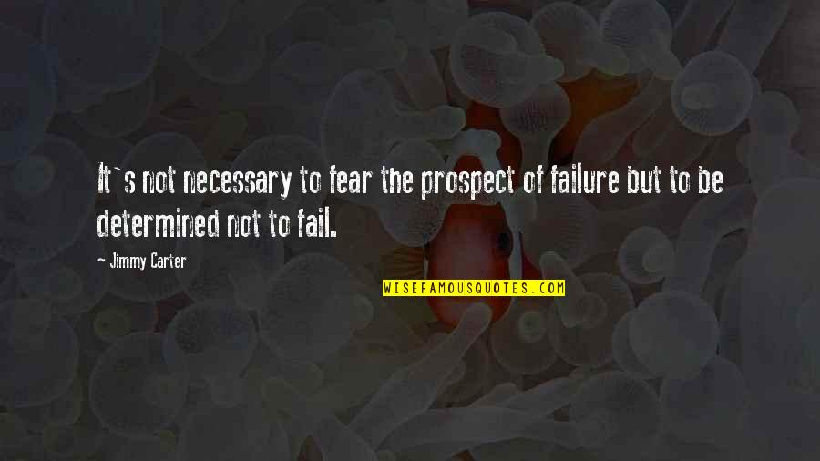 Accepting Fate Quotes By Jimmy Carter: It's not necessary to fear the prospect of