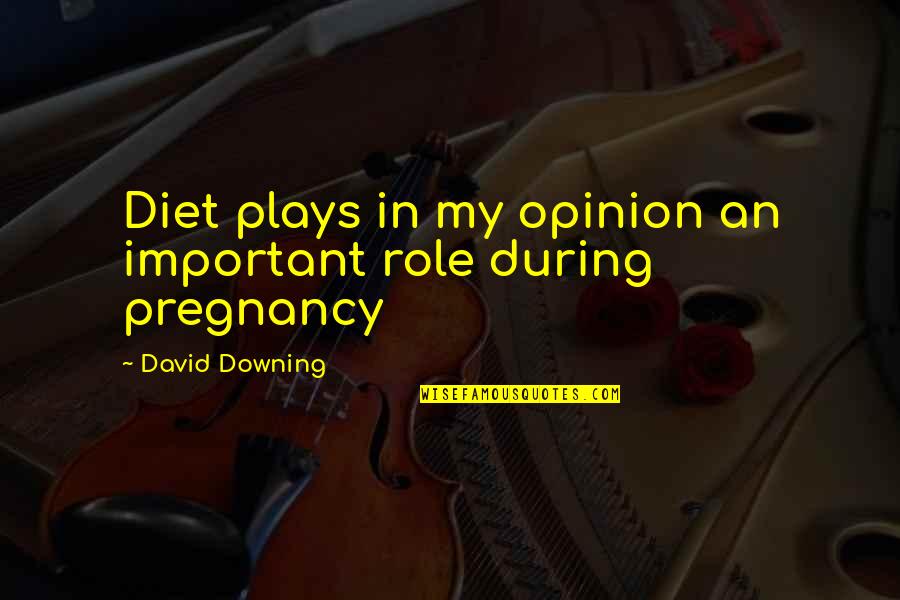 Accepting Life For What It Is Quotes By David Downing: Diet plays in my opinion an important role