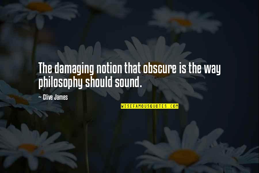 Accepting Things We Cannot Change Quotes By Clive James: The damaging notion that obscure is the way