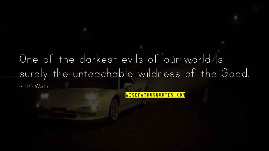 Accesibilidad Quotes By H.G.Wells: One of the darkest evils of our world