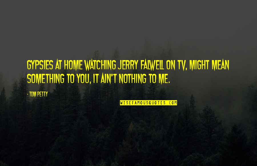 Access Replace Quotes By Tom Petty: Gypsies at home watching Jerry Falwell on TV,