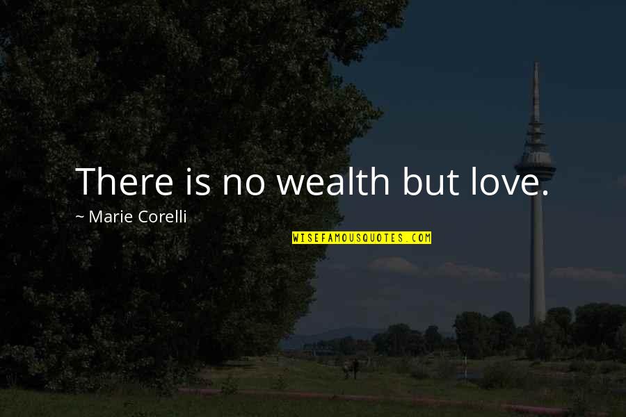 Access To Healthcare Quotes By Marie Corelli: There is no wealth but love.