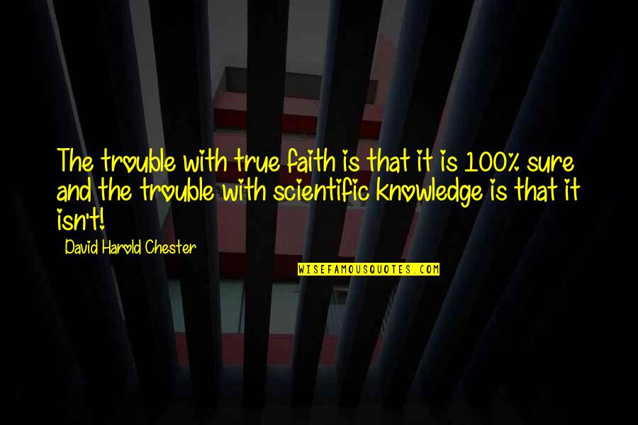 Accessions And Accessories Quotes By David Harold Chester: The trouble with true faith is that it