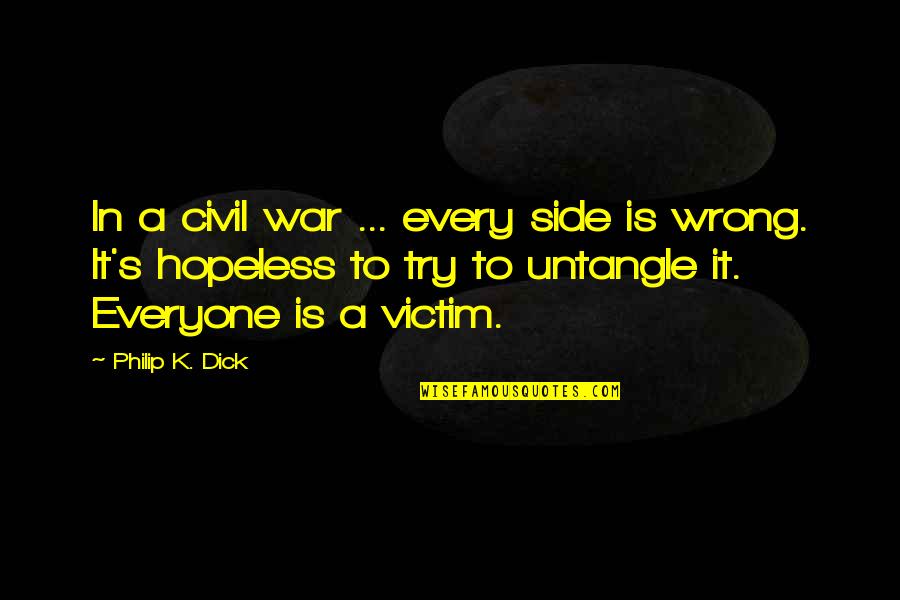 Accessories Coco Chanel Quotes By Philip K. Dick: In a civil war ... every side is