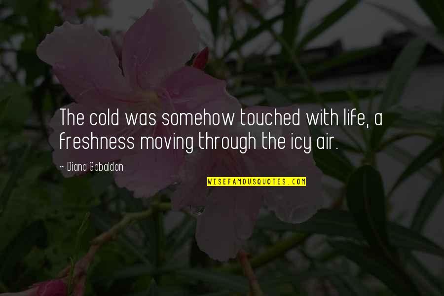 Acche Quotes By Diana Gabaldon: The cold was somehow touched with life, a