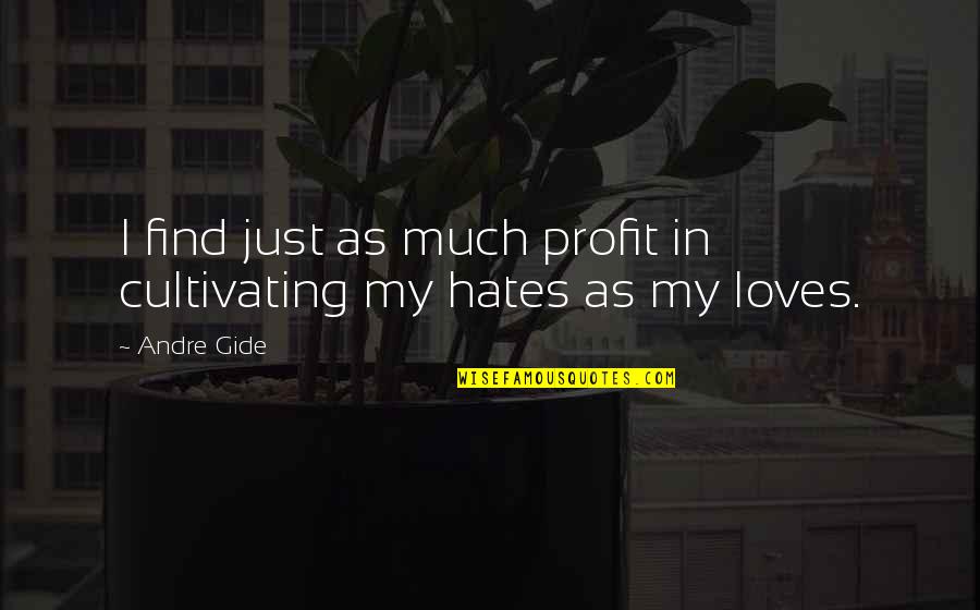 Acciari Db Quotes By Andre Gide: I find just as much profit in cultivating
