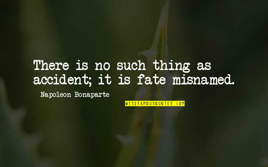 Accident Quotes By Napoleon Bonaparte: There is no such thing as accident; it
