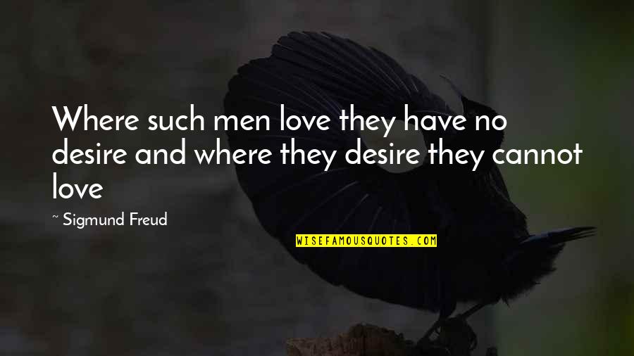 Accidently Vs Accidentally Quotes By Sigmund Freud: Where such men love they have no desire