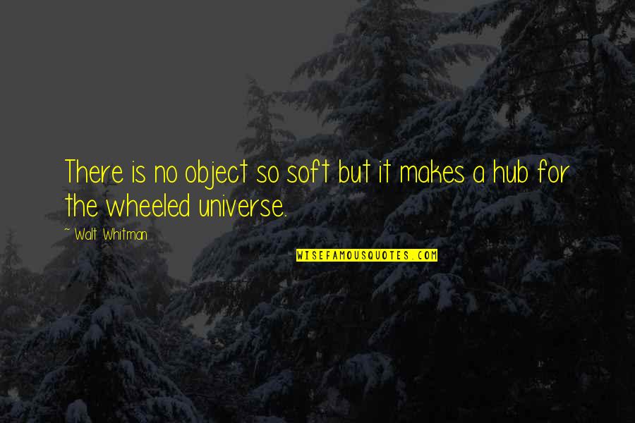 Acciusa Quotes By Walt Whitman: There is no object so soft but it