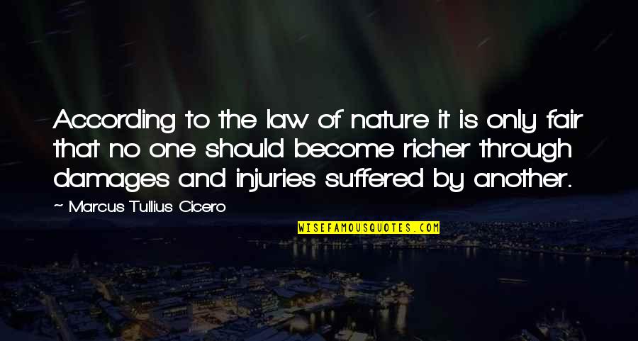Acclimatize Quotes By Marcus Tullius Cicero: According to the law of nature it is