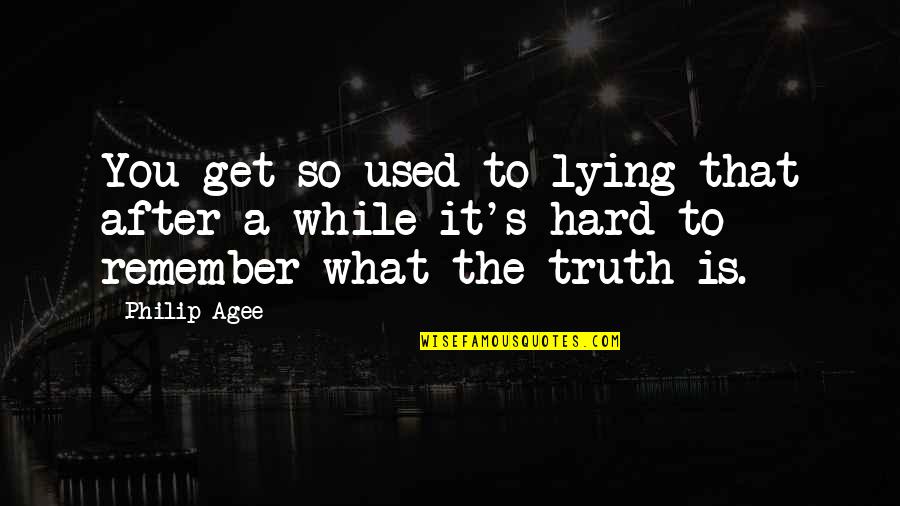 Accommodates Quotes By Philip Agee: You get so used to lying that after