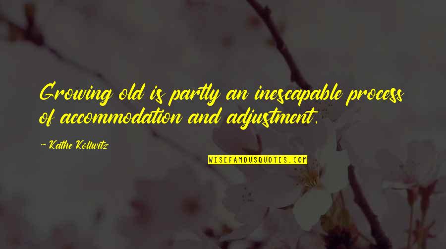 Accommodation Quotes By Kathe Kollwitz: Growing old is partly an inescapable process of