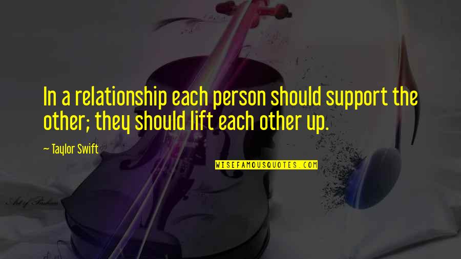 Accommodationists Quotes By Taylor Swift: In a relationship each person should support the