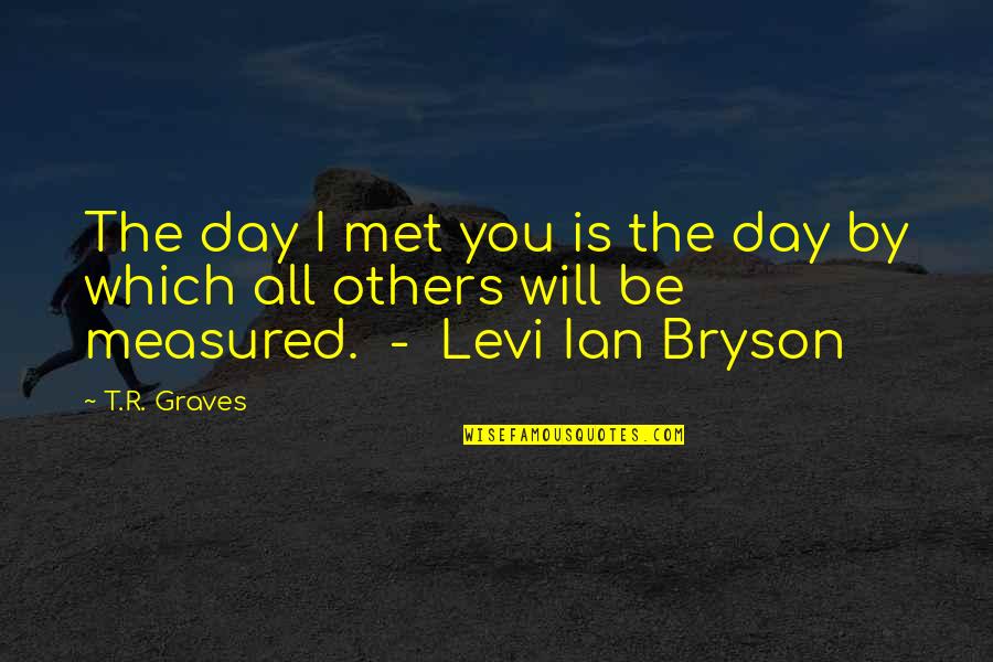 Accountability In Business Quotes By T.R. Graves: The day I met you is the day