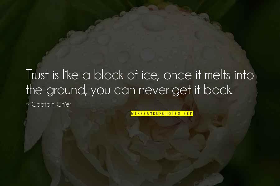 Accountant Love Quotes By Captain Chief: Trust is like a block of ice, once