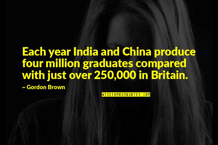 Accounting Tumblr Quotes By Gordon Brown: Each year India and China produce four million