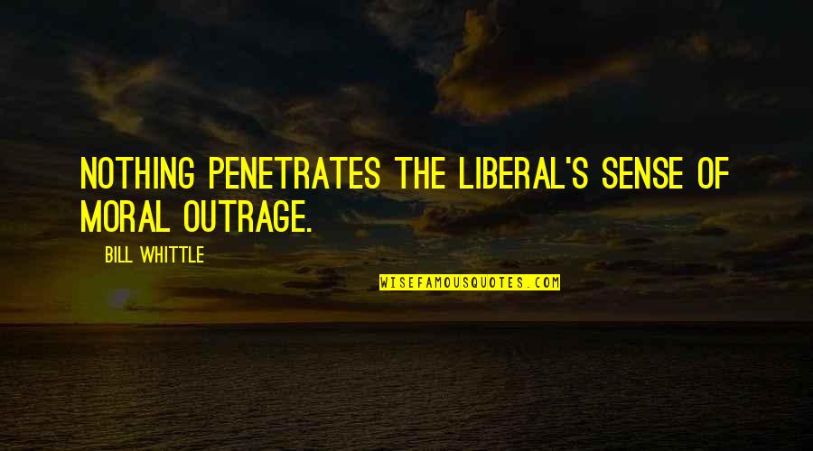 Accurateness Quotes By Bill Whittle: Nothing penetrates the liberal's sense of moral outrage.