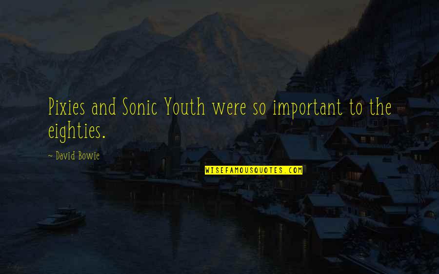 Accusing Innocent People Quotes By David Bowie: Pixies and Sonic Youth were so important to