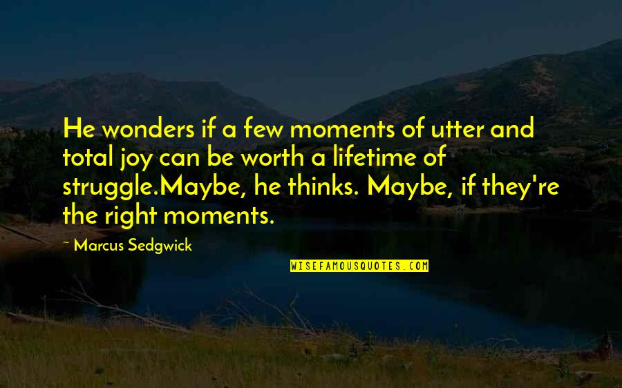 Ace Boogie Movie Quotes By Marcus Sedgwick: He wonders if a few moments of utter Ace Boogie Movie Quotes By Marcus Sedgwick: He wonders if a few moments of utter
