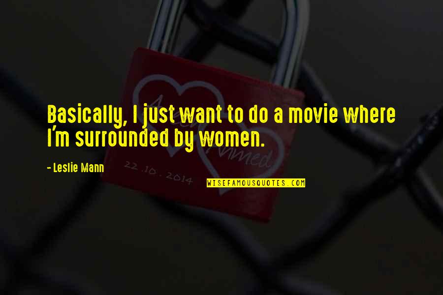 Acedemy Quotes By Leslie Mann: Basically, I just want to do a movie