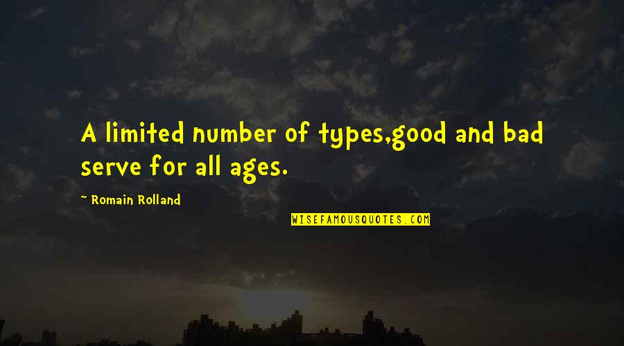 Acedia Article Quotes By Romain Rolland: A limited number of types,good and bad serve Acedia Article Quotes By Romain Rolland: A limited number of types,good and bad serve