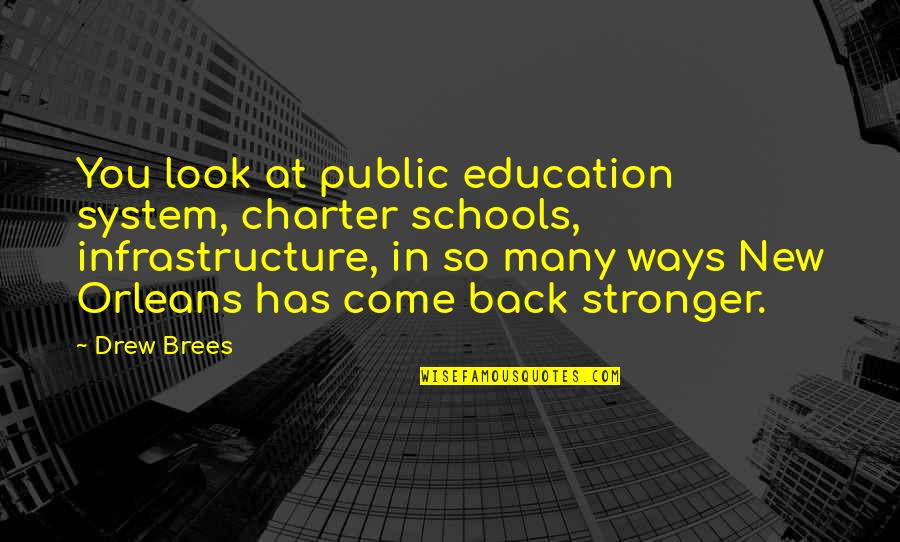 Acelasi Dex Quotes By Drew Brees: You look at public education system, charter schools, Acelasi Dex Quotes By Drew Brees: You look at public education system, charter schools,