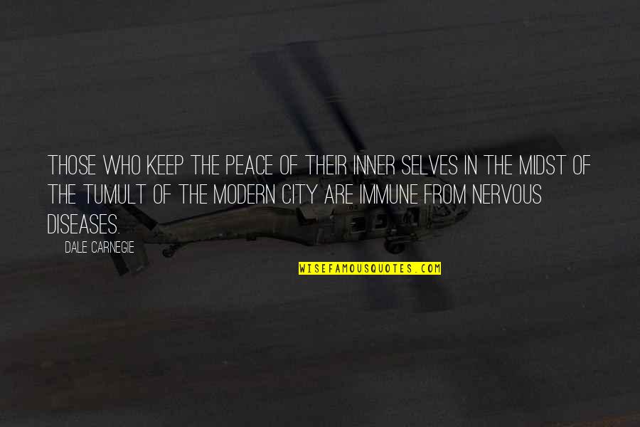 Aceleradores De Particulas Quotes By Dale Carnegie: Those who keep the peace of their inner Aceleradores De Particulas Quotes By Dale Carnegie: Those who keep the peace of their inner