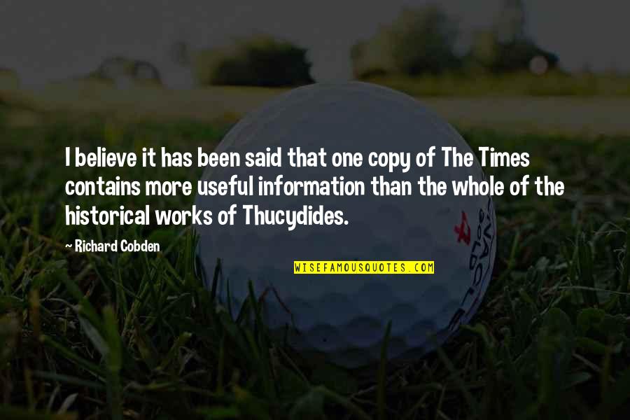 Aceptar La Separacion Quotes By Richard Cobden: I believe it has been said that one