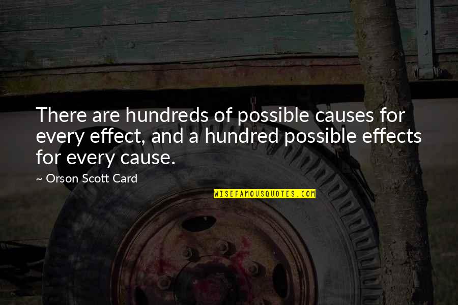 Acer Stock Quote Quotes By Orson Scott Card: There are hundreds of possible causes for every