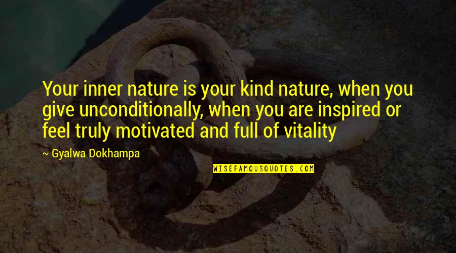 Acharnement Synonyme Quotes By Gyalwa Dokhampa: Your inner nature is your kind nature, when