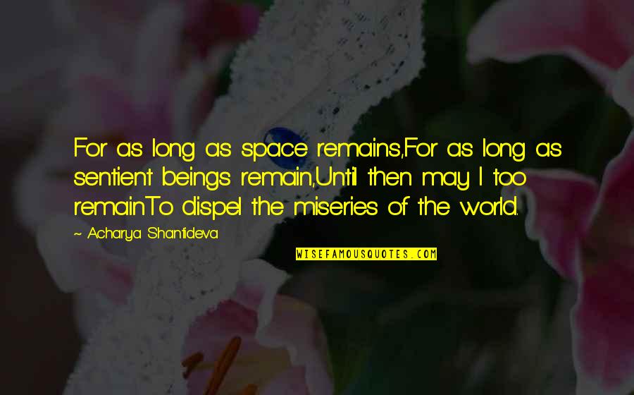 Acharya Quotes By Acharya Shantideva: For as long as space remains,For as long