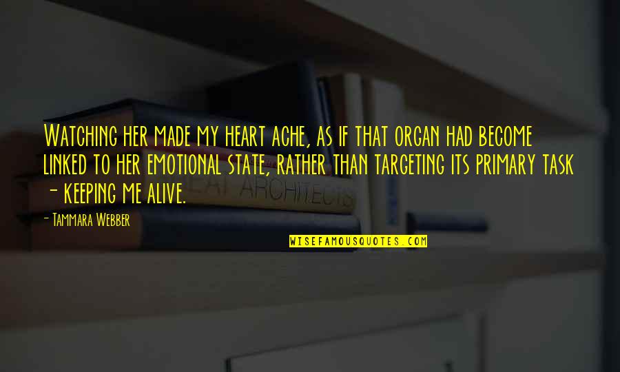 Ache Quotes By Tammara Webber: Watching her made my heart ache, as if