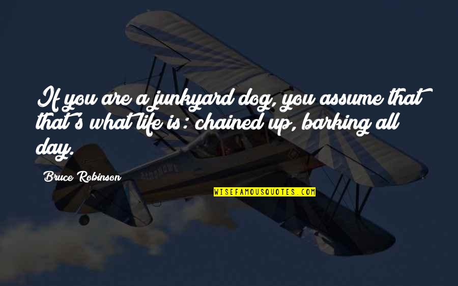 Acheived Quotes By Bruce Robinson: If you are a junkyard dog, you assume