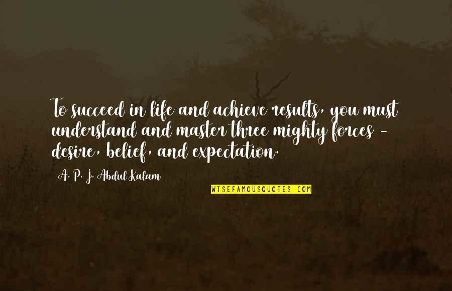 Achieve In Life Quotes By A. P. J. Abdul Kalam: To succeed in life and achieve results, you