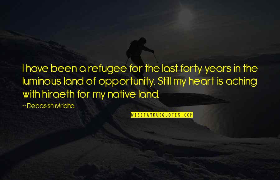 Aching For You Quotes By Debasish Mridha: I have been a refugee for the last