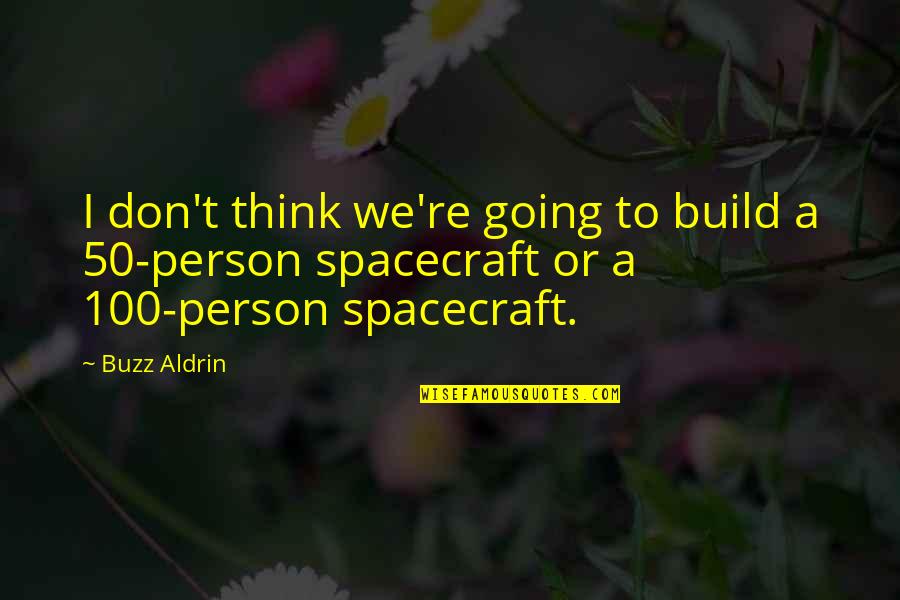 Achour Achar Quotes By Buzz Aldrin: I don't think we're going to build a