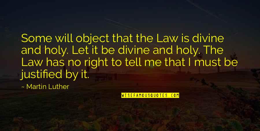 Achtel Beer Quotes By Martin Luther: Some will object that the Law is divine