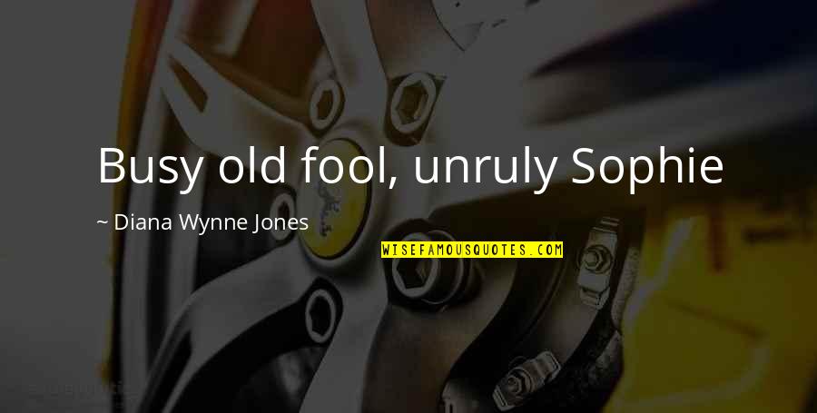 Acknowledges It Slows Quotes By Diana Wynne Jones: Busy old fool, unruly Sophie