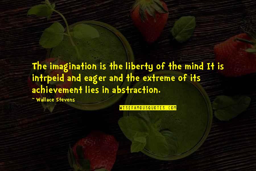 Acne Doesnt Define Yourself Quotes By Wallace Stevens: The imagination is the liberty of the mind