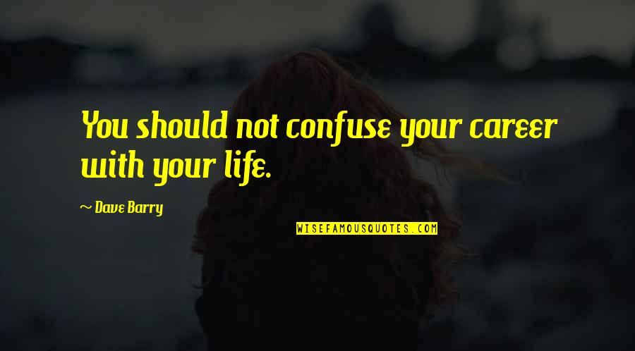 Acontecimentos Equiprovaveis Quotes By Dave Barry: You should not confuse your career with your