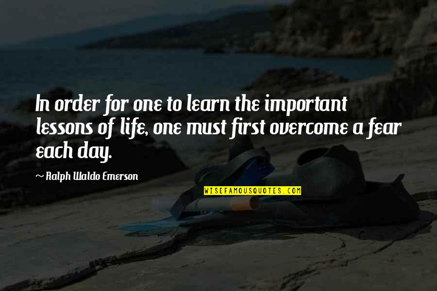 Acontextual Quotes By Ralph Waldo Emerson: In order for one to learn the important