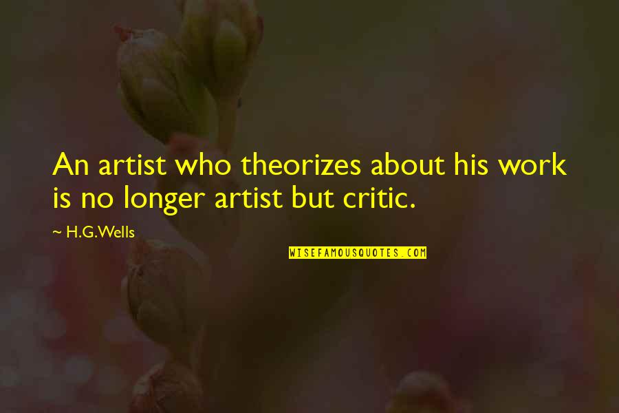 Acquirable Quotes By H.G.Wells: An artist who theorizes about his work is