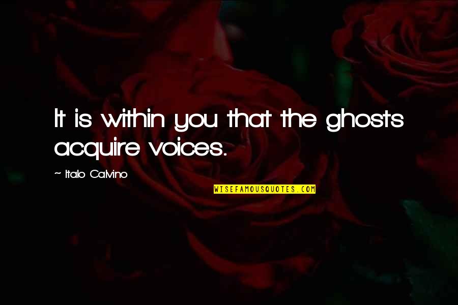 Acquire You Quotes By Italo Calvino: It is within you that the ghosts acquire Acquire You Quotes By Italo Calvino: It is within you that the ghosts acquire