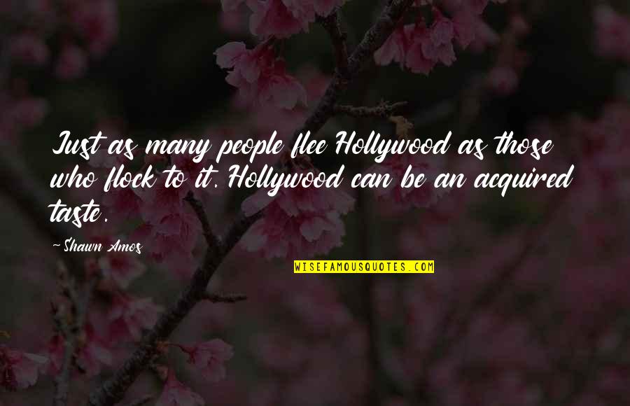 Acquired Taste Quotes By Shawn Amos: Just as many people flee Hollywood as those Acquired Taste Quotes By Shawn Amos: Just as many people flee Hollywood as those