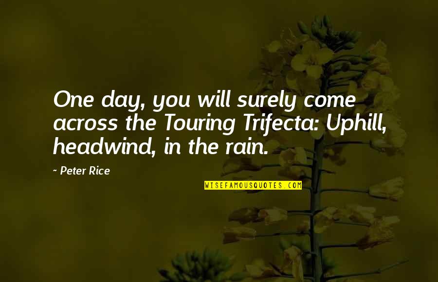 Across Quotes By Peter Rice: One day, you will surely come across the