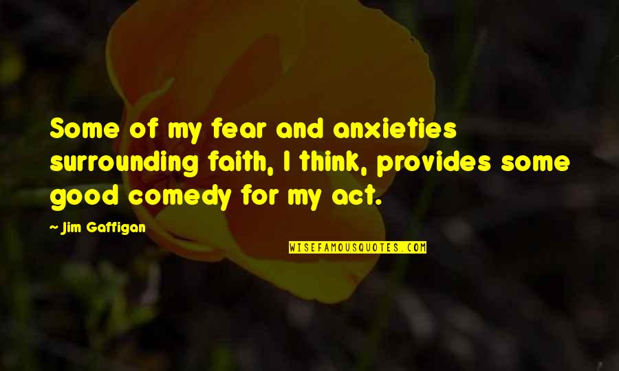 Act In Good Faith Quotes By Jim Gaffigan: Some of my fear and anxieties surrounding faith,