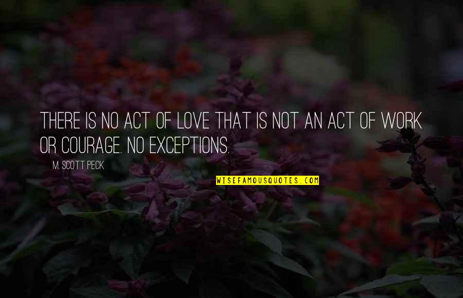 Act Out Of Love Quotes By M. Scott Peck: There is no act of love that is